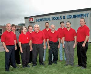 The ITE team outside their building